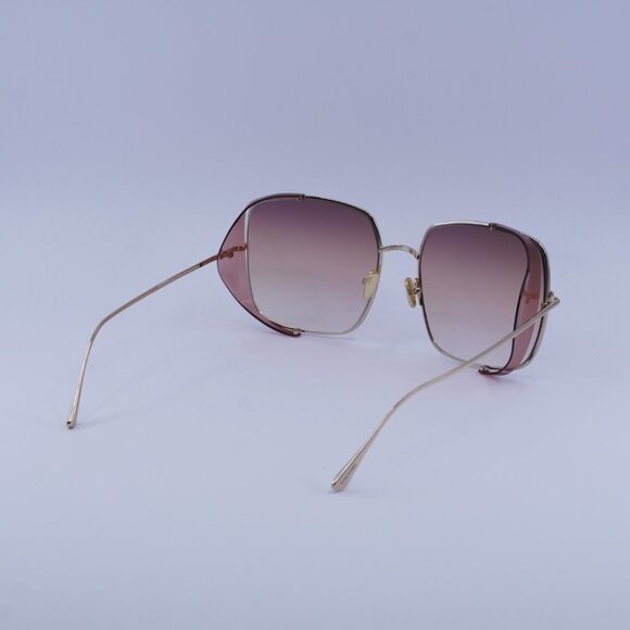 Tom Ford FT0901 28F Toby 02 Sunglasses Gold/Purple Square Frame, Brown Lenses - Picture 4 of 11